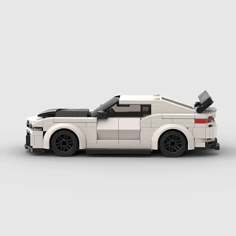 White Chevrolet Camaro ZL1 building block lego toy car