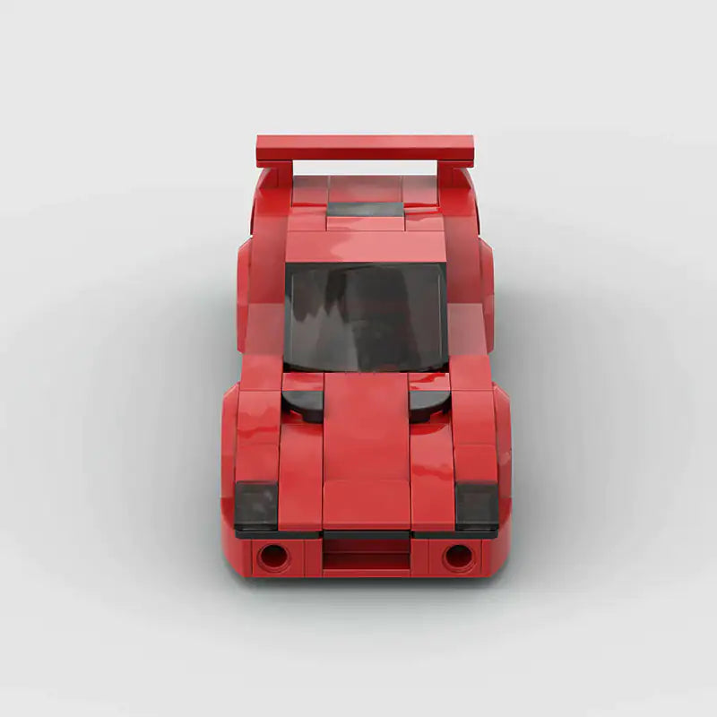 Red Ferrari F40 building block lego toy car