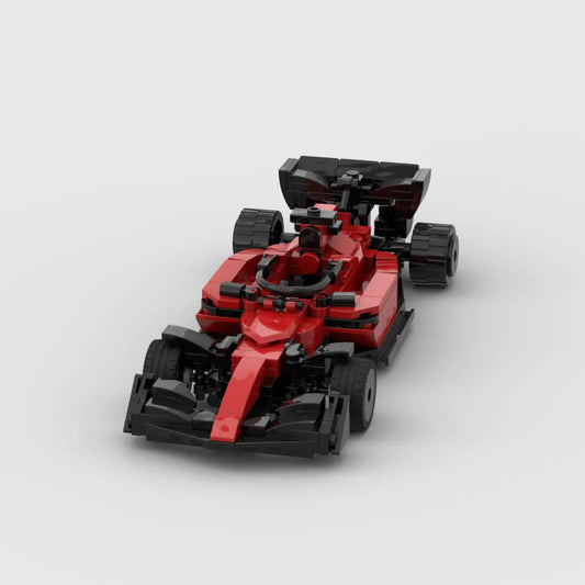 Red Ferrari F1 racing building block lego toy car