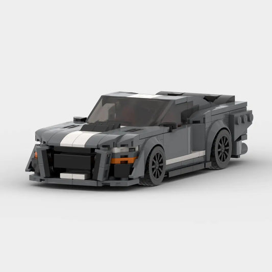 Grey Ford Mustang Shelby GT500 building block lego toy car