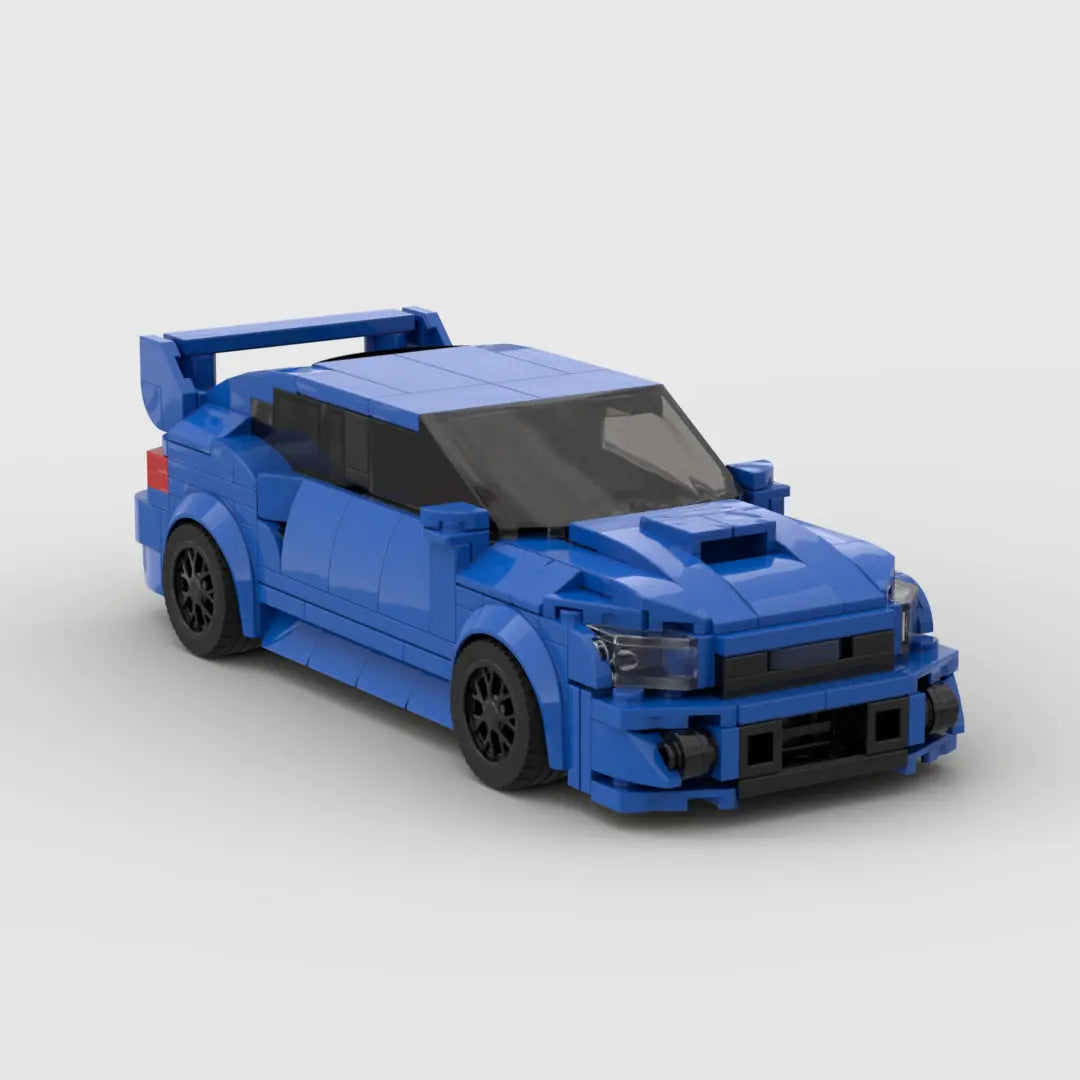 Blue Subaru WRX STI building block lego toy car