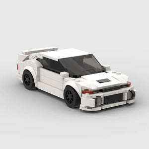 White Mitsubishi Lancer EVO 5 building block lego toy car