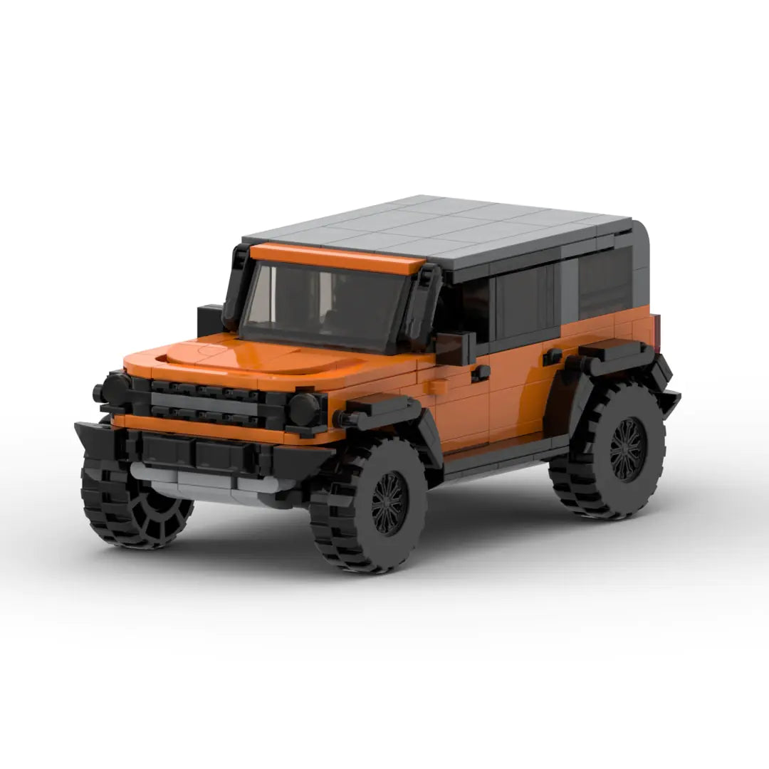 Orange Ford Bronco building block lego toy car