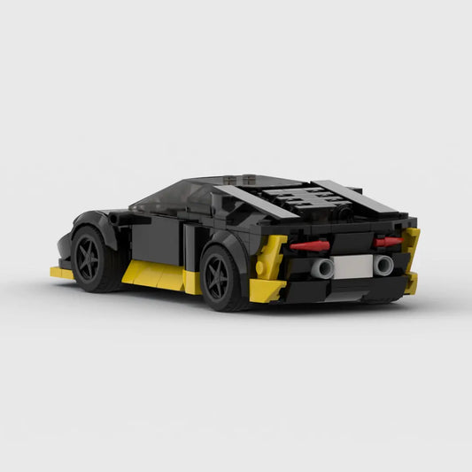 Black and Yellow Lamborghini Huracan building block lego toy car