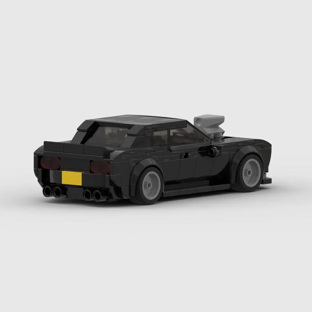 Black Dodge Challenger building block lego toy car