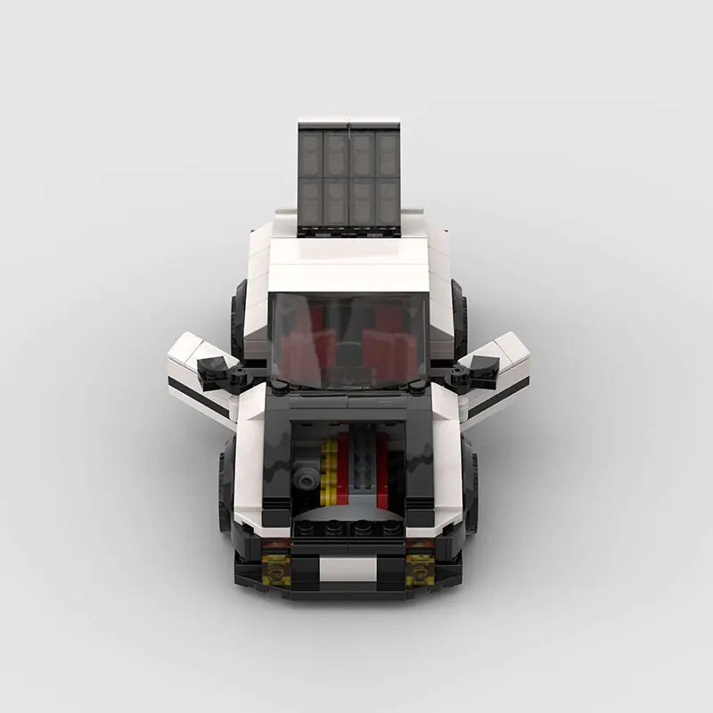 White and Black Toyota AE86 Levin building block lego toy car