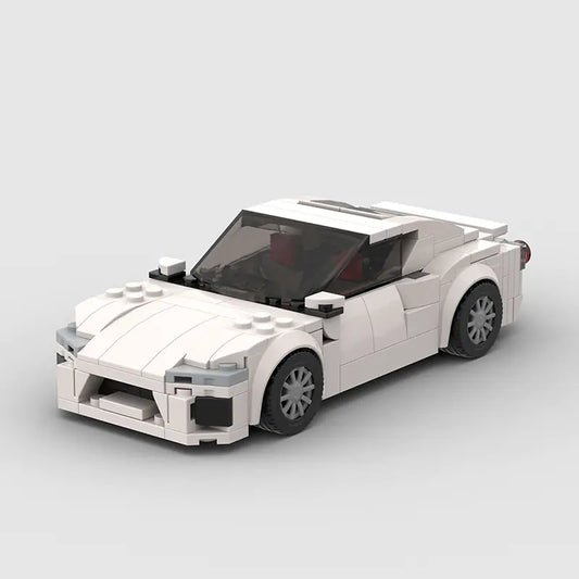 White Toyota GT-86 Roadster building block lego toy car