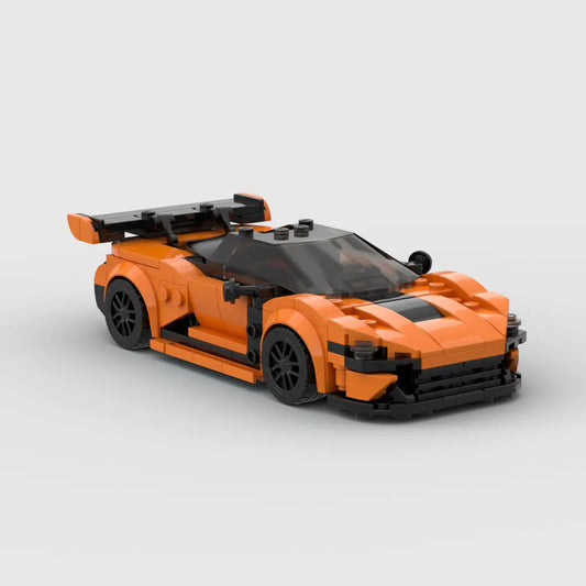 Orange McLaren 720S GT3 building block lego toy car