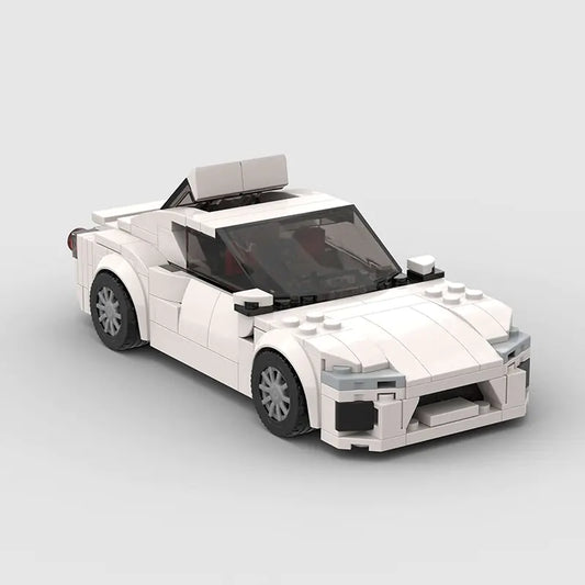 White Toyota GT-86 Roadster building block lego toy car