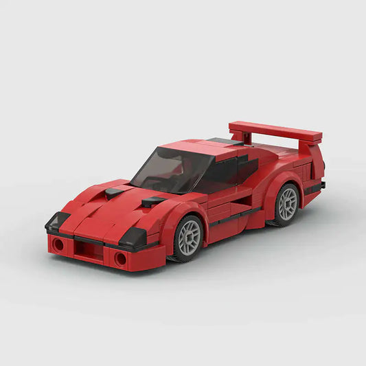 Red Ferrari F40 building block lego toy car