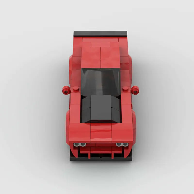 Red Dodge Challenger SRT Hellcat building block lego toy car