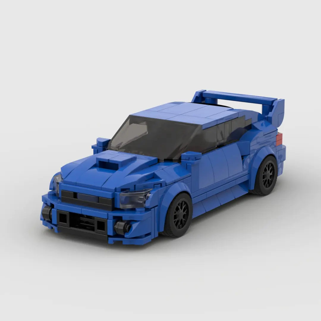 Blue Subaru WRX STI building block lego toy car