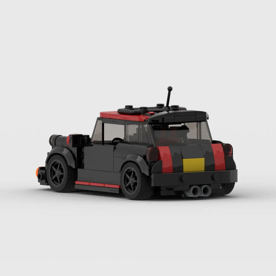 Black and Red Mini Cooper JSW building block lego toy car