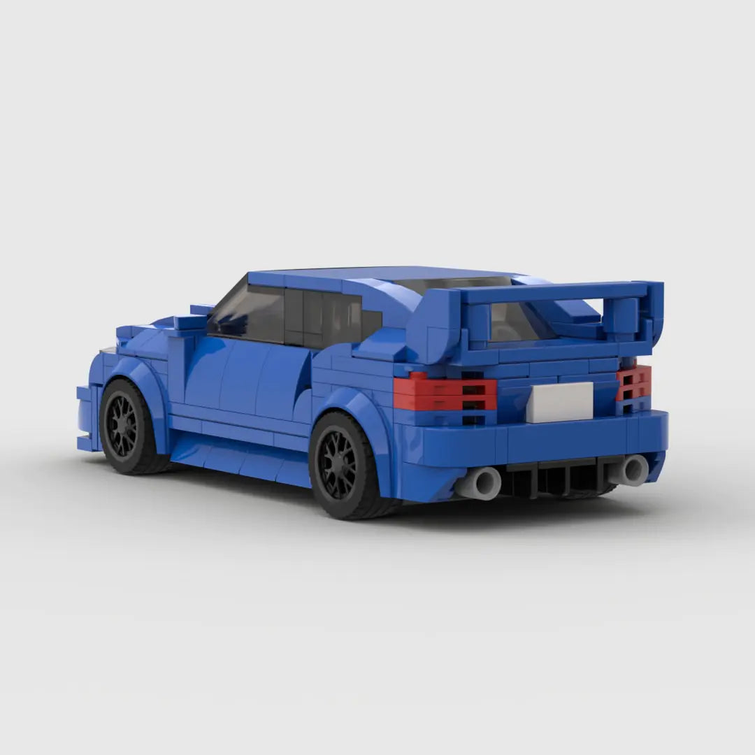 Blue Subaru WRX STI building block lego toy car