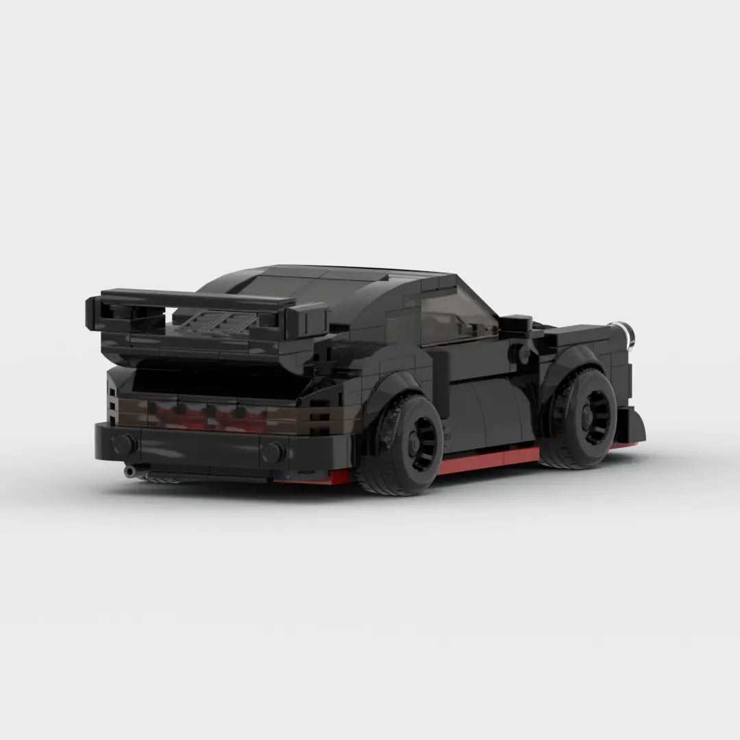 Black Porsche 911 RWB Wide Body building block lego toy car