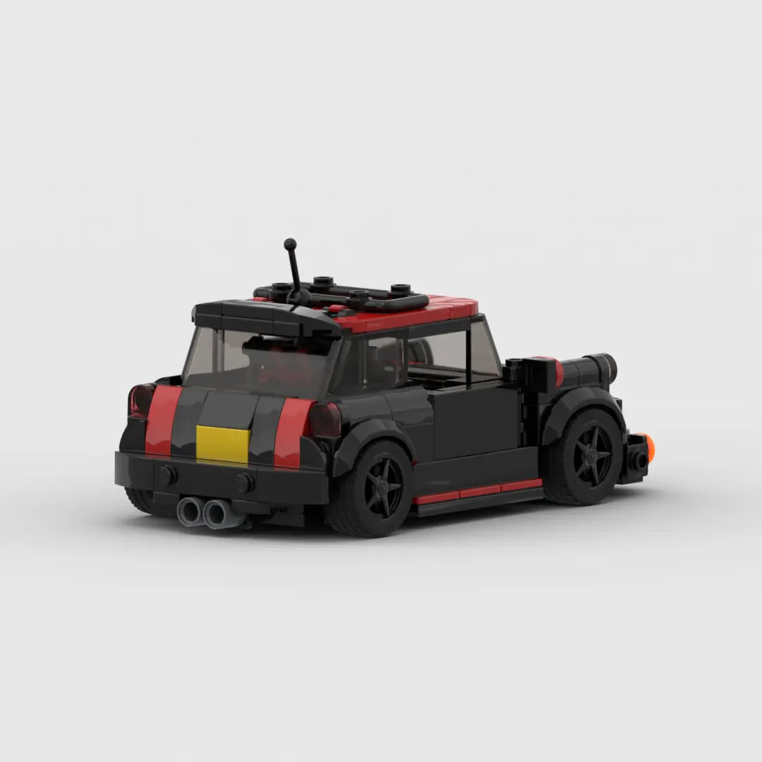 Black and Red Mini Cooper JSW building block lego toy car