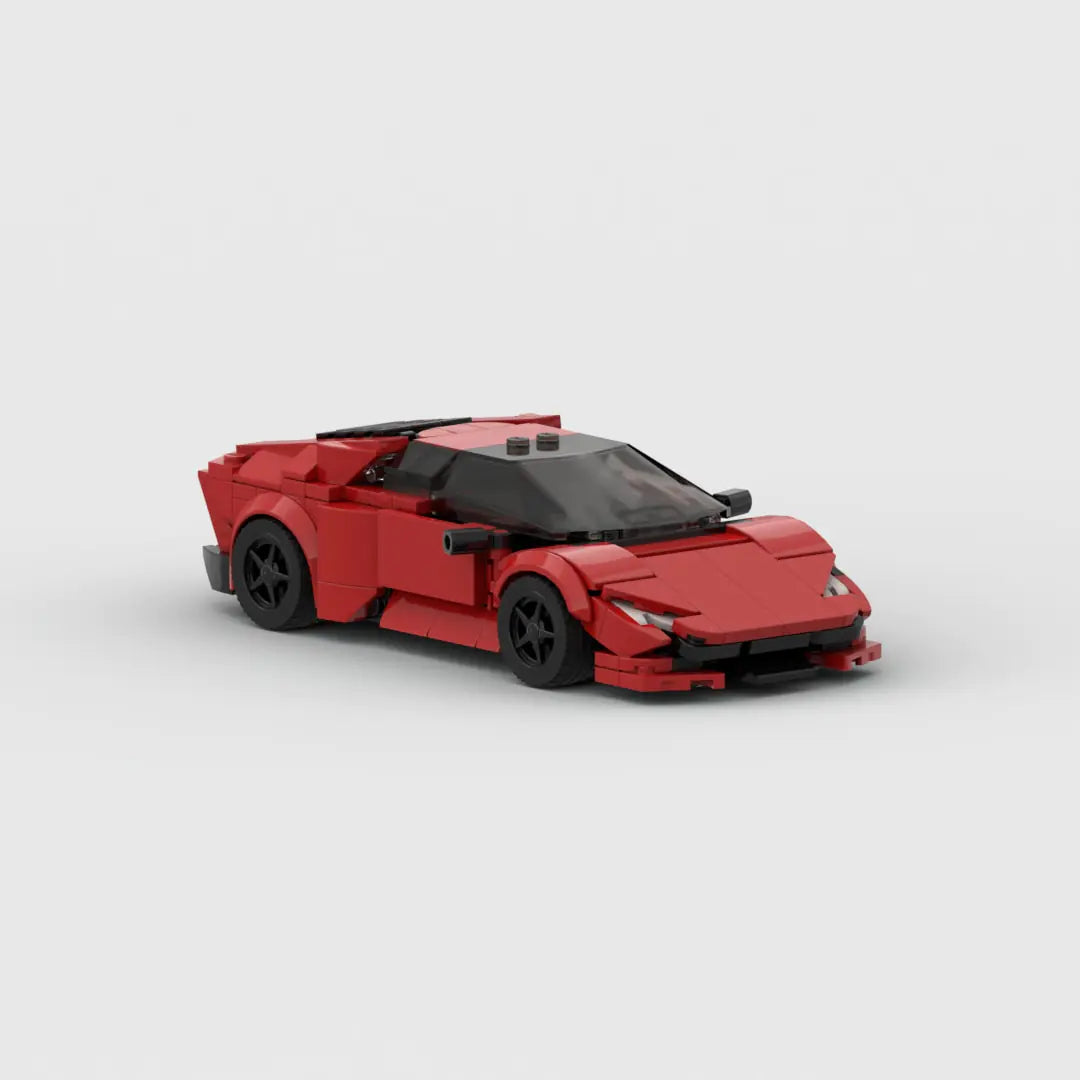 Red Lamborghini Huracan building block lego toy car