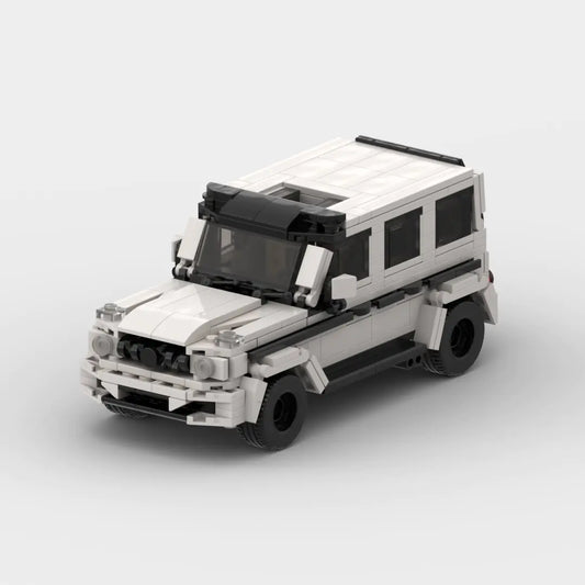 White Mercedes-AMG G63 Brabus building block lego toy car