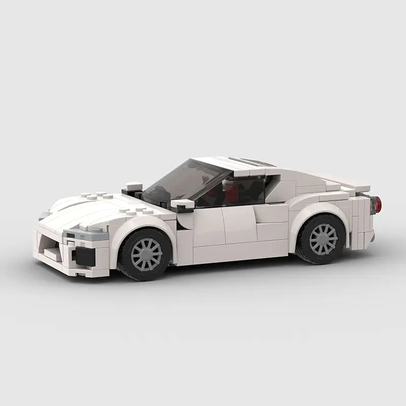 White Toyota GT-86 Roadster building block lego toy car