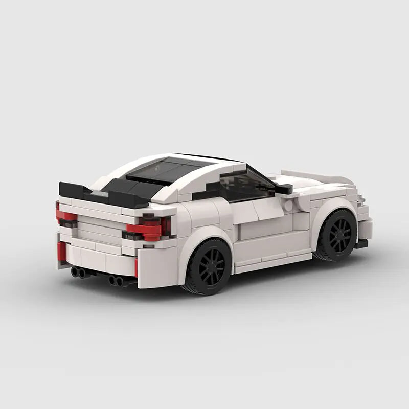 White BMW M2 309 piece building block toy car with PDF instructions