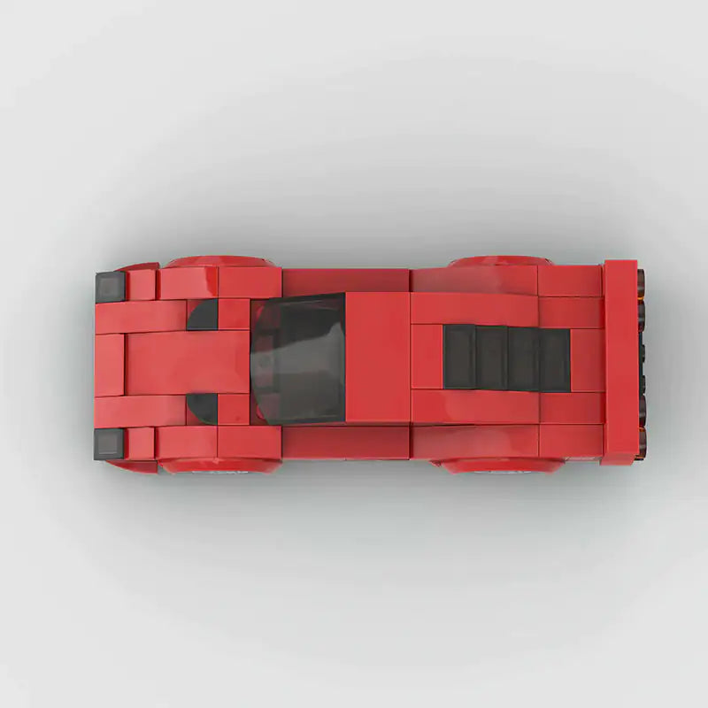 Red Ferrari F40 building block lego toy car